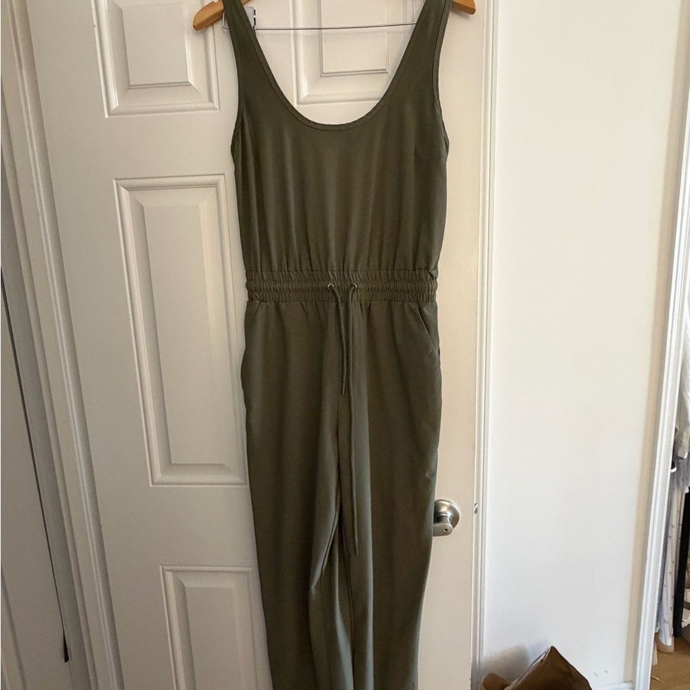 Abercrombie Olive Green Sleeveless Jumpsuit